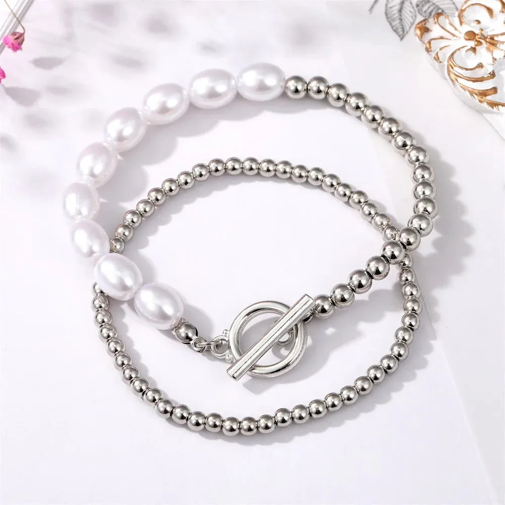 MAYTRENDS  -  Bohemian Bracelets for Women Fashion Multilayer Beaded Chain Bracelets Set Charm Bracelet Bangles Jewelry Punk