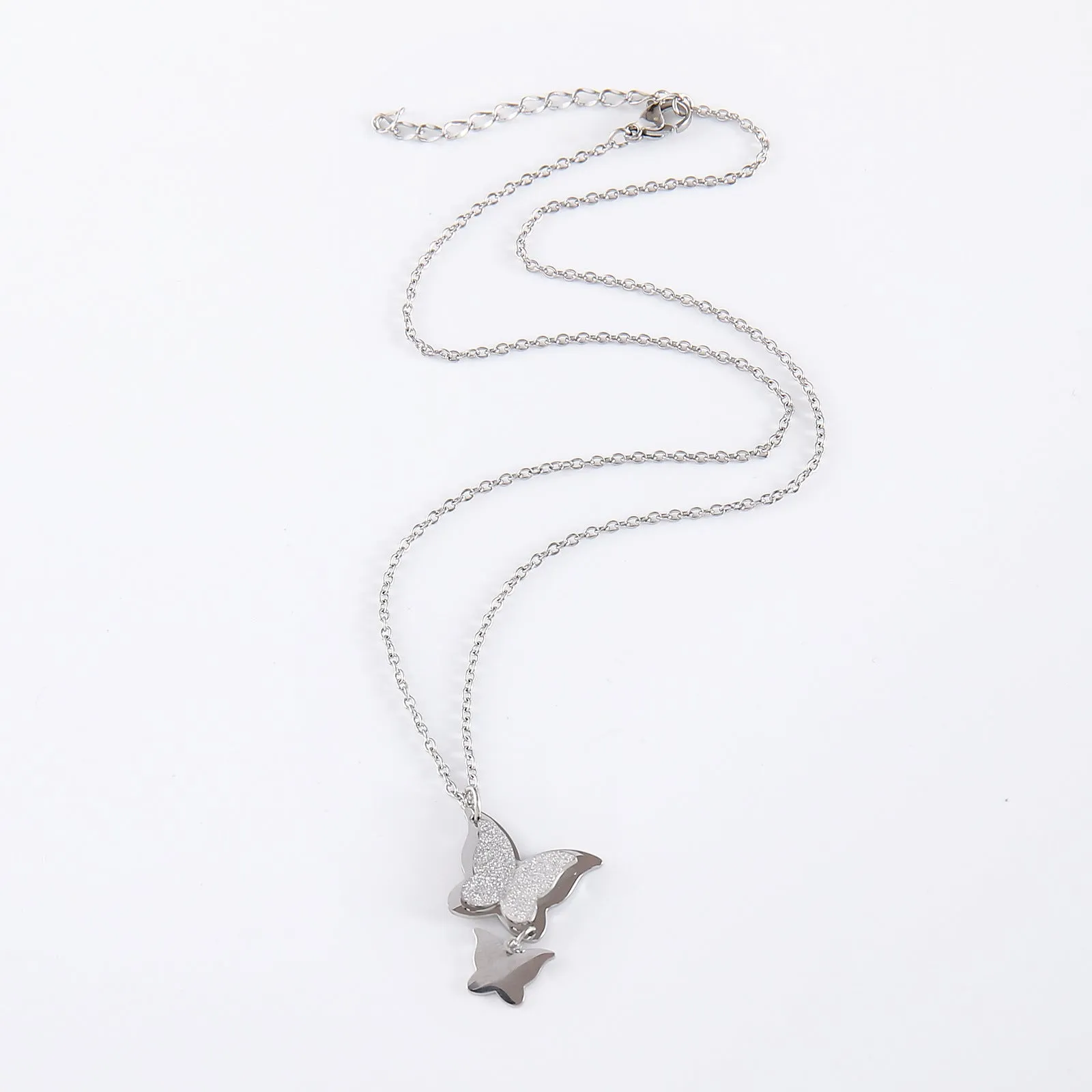 Minimalist Butterfly Insect Stainless Steel Polishing Necklaces