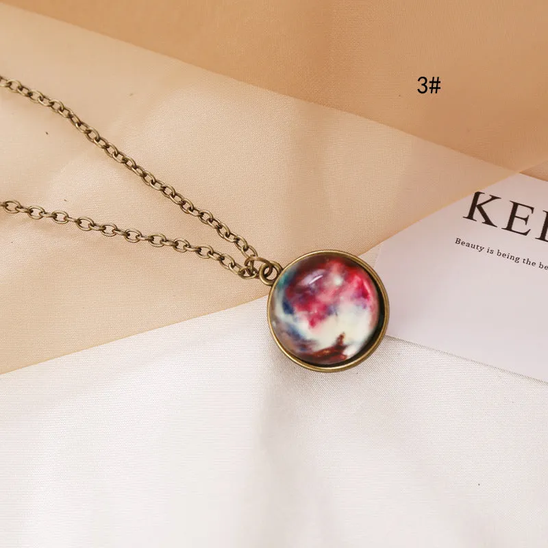 Minimalist Cactus Zodiac Sign Alloy Electroplating Necklaces