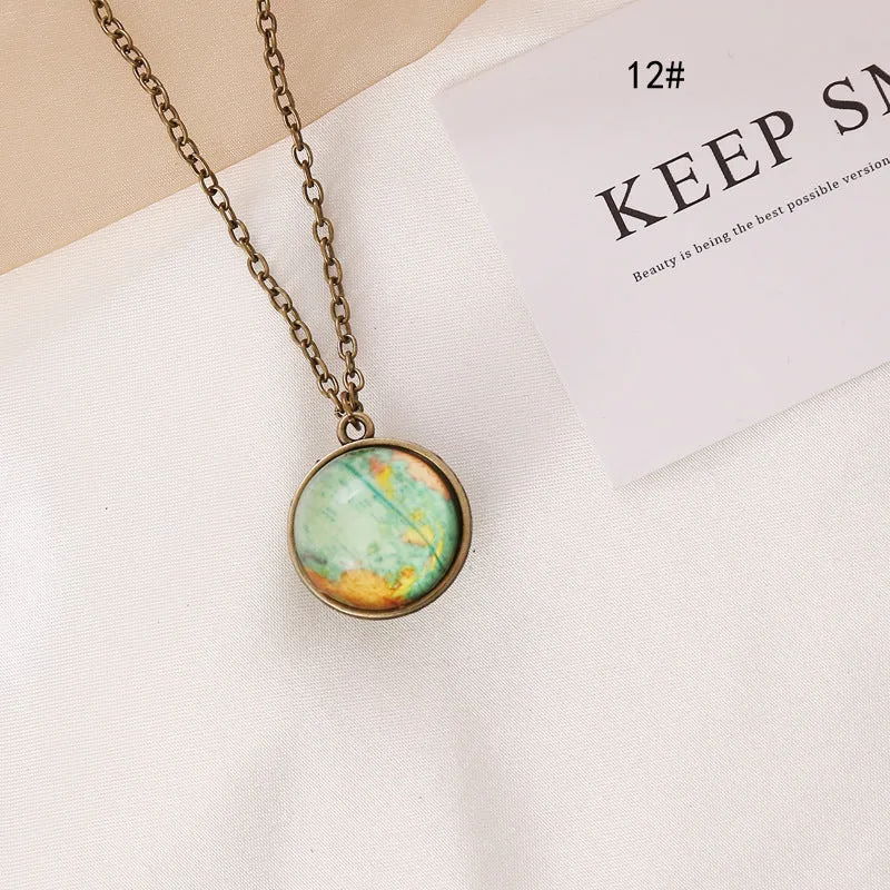 Minimalist Cactus Zodiac Sign Alloy Electroplating Necklaces