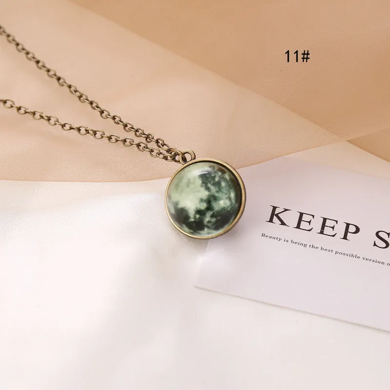 Minimalist Cactus Zodiac Sign Alloy Electroplating Necklaces