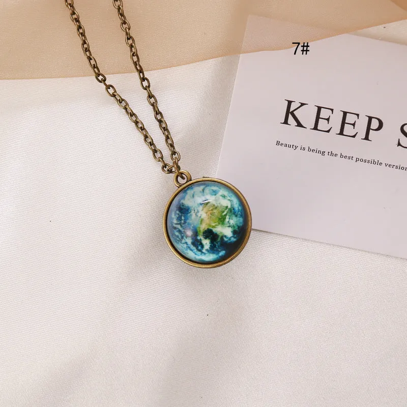 Minimalist Cactus Zodiac Sign Alloy Electroplating Necklaces