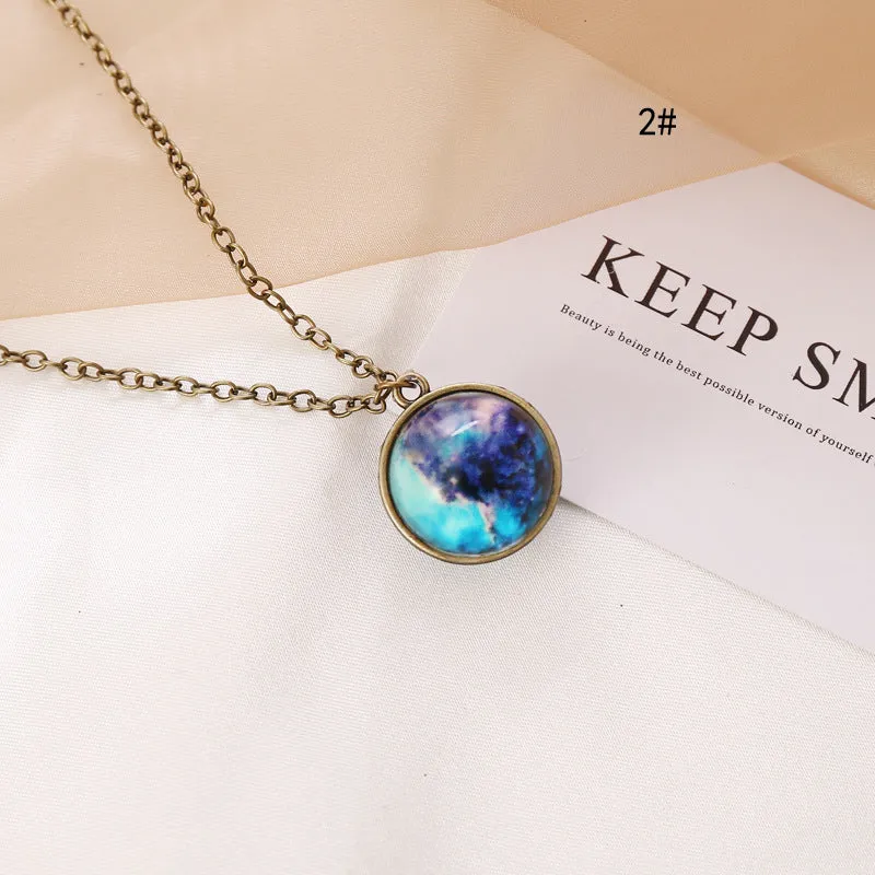 Minimalist Cactus Zodiac Sign Alloy Electroplating Necklaces