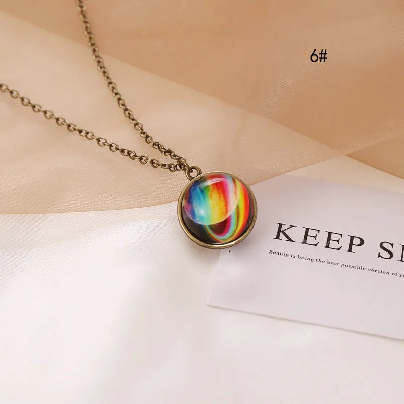 Minimalist Cactus Zodiac Sign Alloy Electroplating Necklaces
