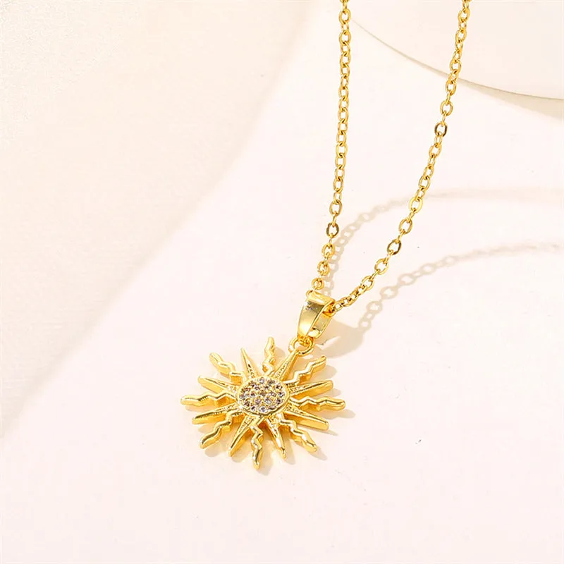 Minimalist Cosmos Star Stainless Steel Electroplating Necklaces