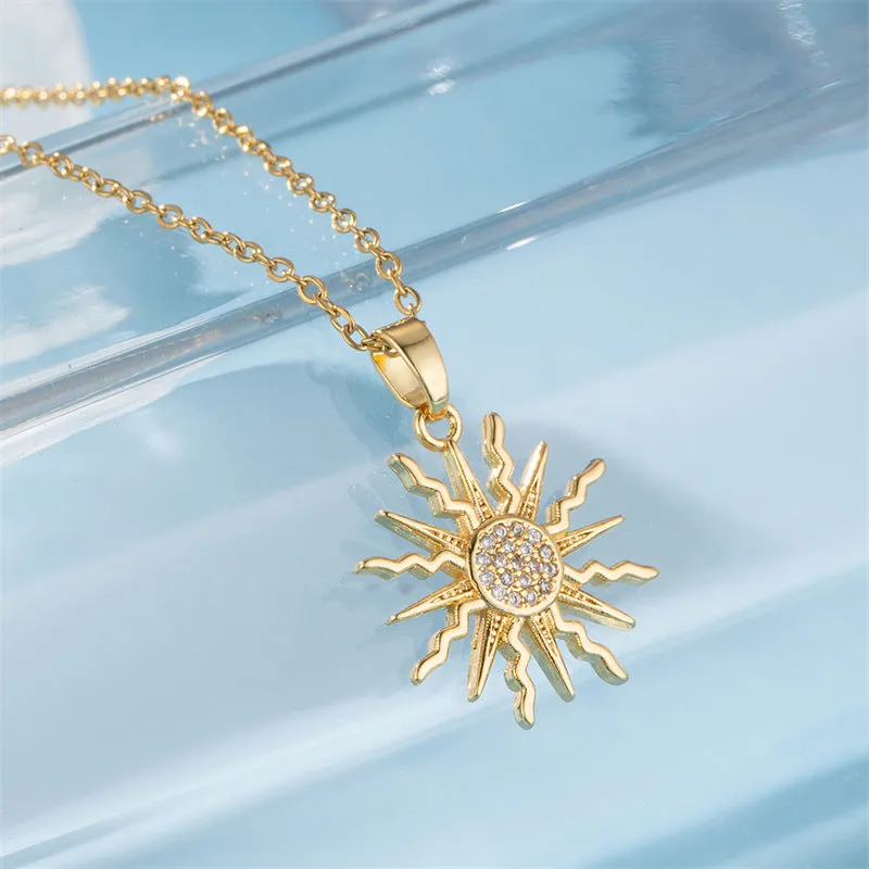 Minimalist Cosmos Star Stainless Steel Electroplating Necklaces