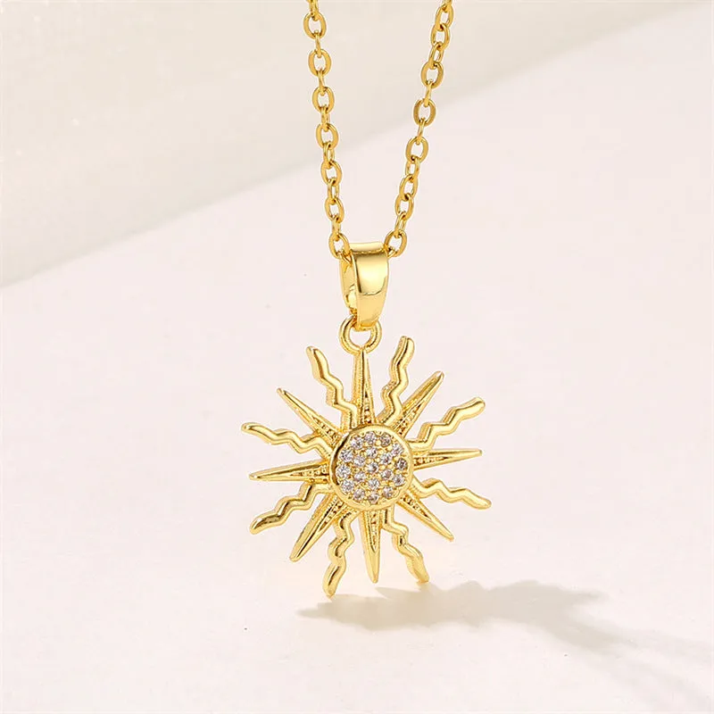 Minimalist Cosmos Star Stainless Steel Electroplating Necklaces