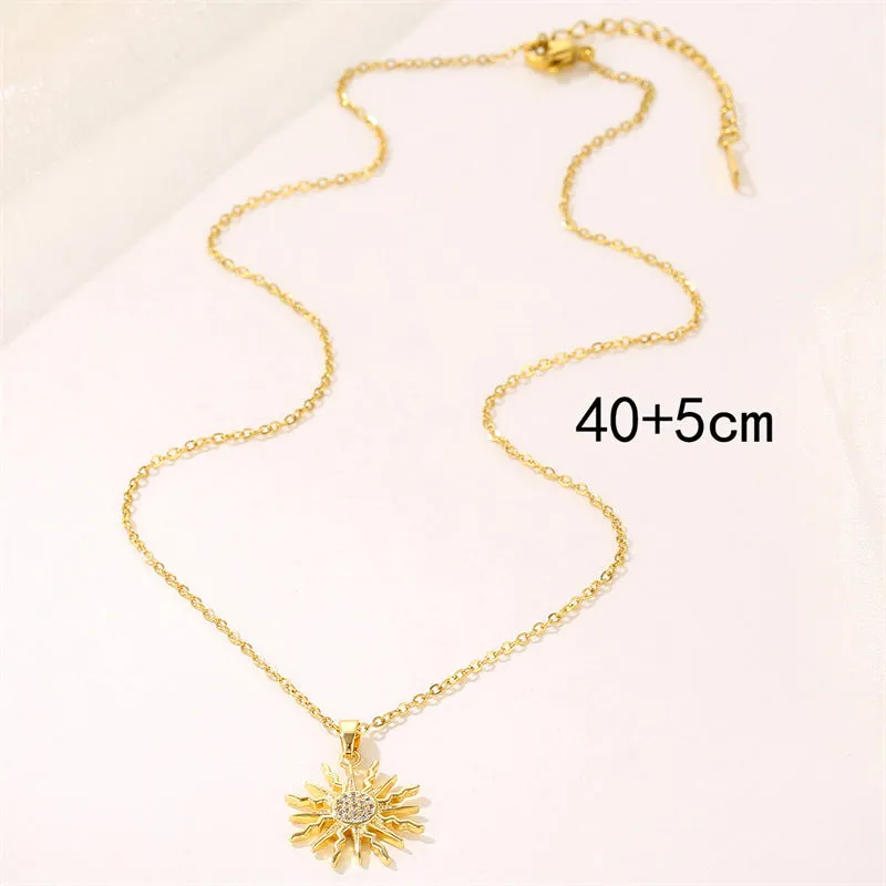 Minimalist Cosmos Star Stainless Steel Electroplating Necklaces