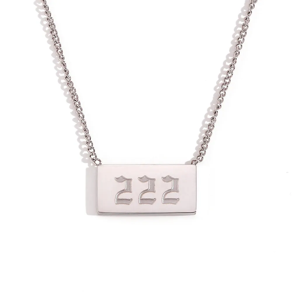 Minimalist Quadrilateral Geometric Stainless Steel Electroplating Necklaces
