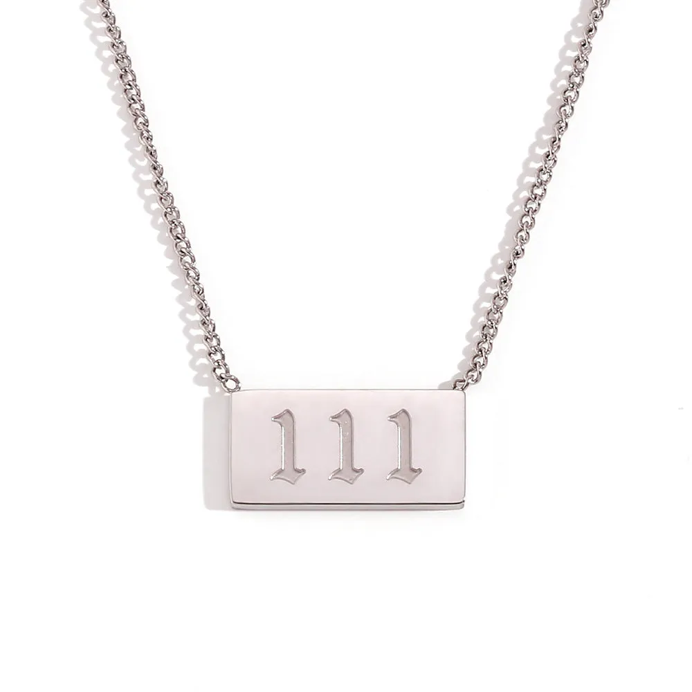 Minimalist Quadrilateral Geometric Stainless Steel Electroplating Necklaces
