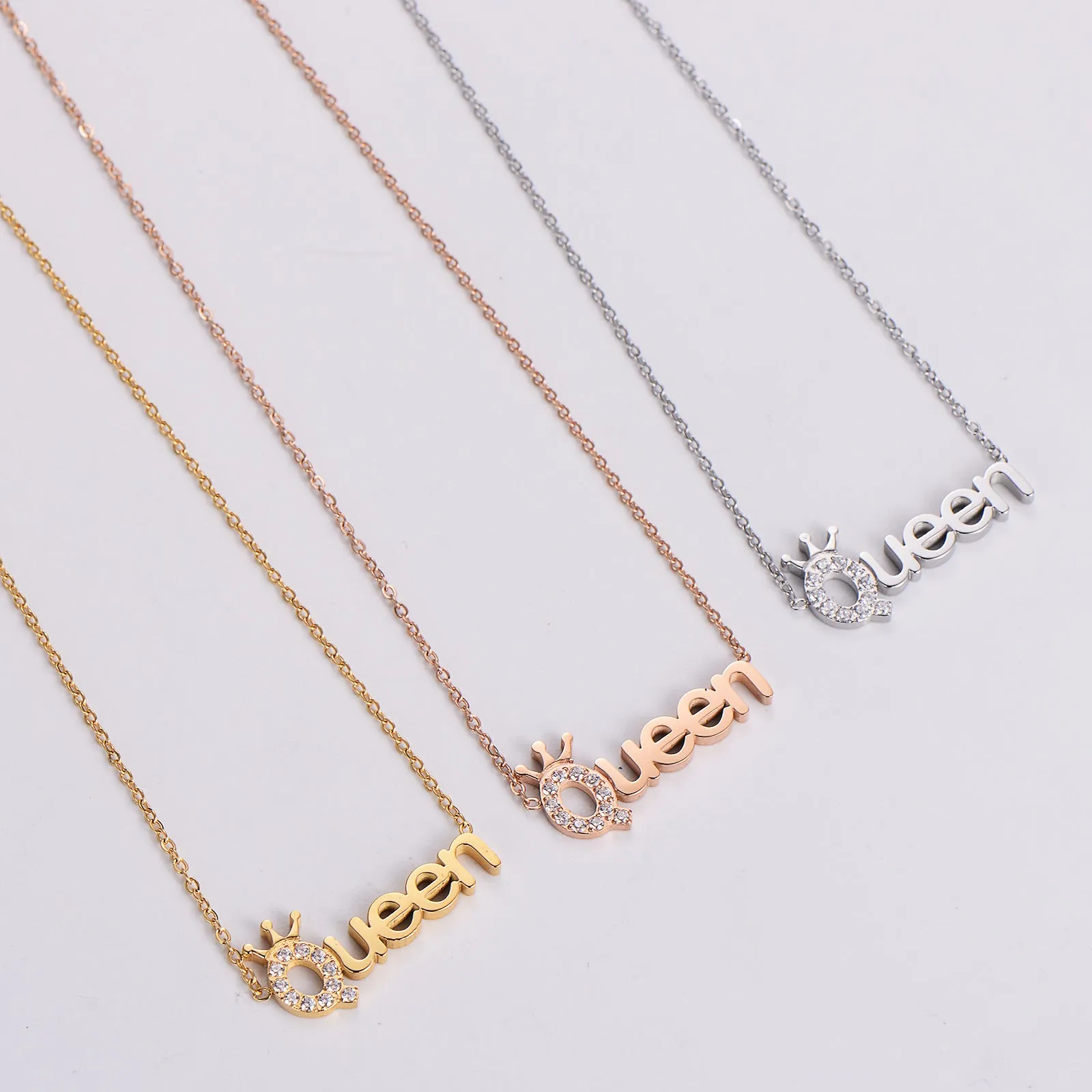 Minimalist Stripe Circle Stainless Steel Electroplating Necklaces