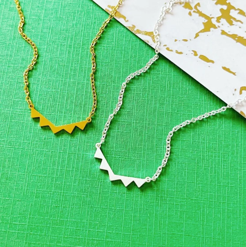 Minimalist Triangle Pendant Necklace