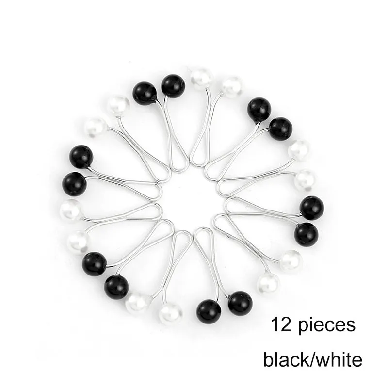 Multicolor Headscarf  Pearl Pins Clips Pins Hijab Scarf Clips Muslim Arab Shawl Islamic Accessories Women Jewelry