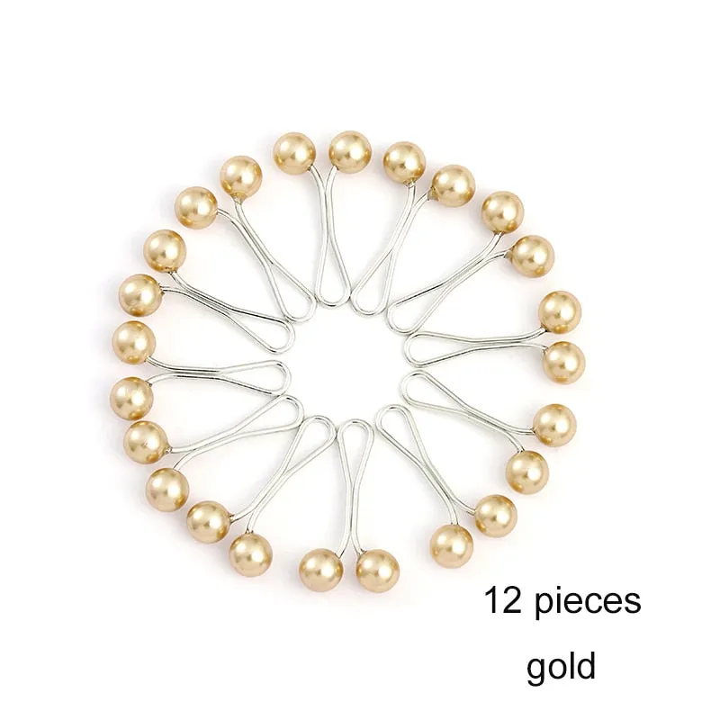 Multicolor Headscarf  Pearl Pins Clips Pins Hijab Scarf Clips Muslim Arab Shawl Islamic Accessories Women Jewelry