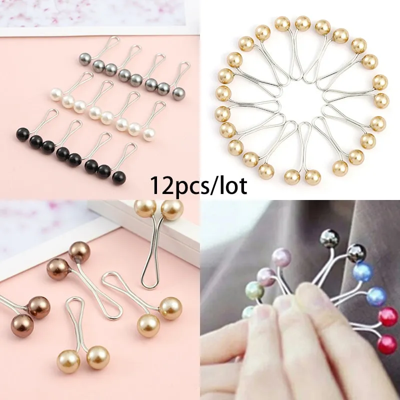 Multicolor Headscarf  Pearl Pins Clips Pins Hijab Scarf Clips Muslim Arab Shawl Islamic Accessories Women Jewelry