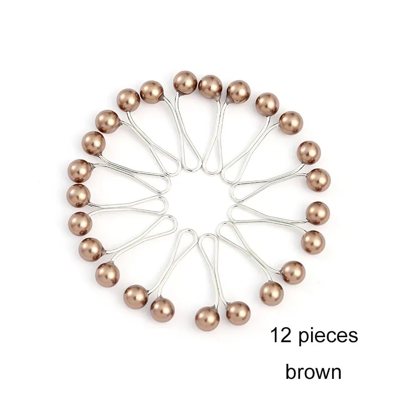 Multicolor Headscarf  Pearl Pins Clips Pins Hijab Scarf Clips Muslim Arab Shawl Islamic Accessories Women Jewelry
