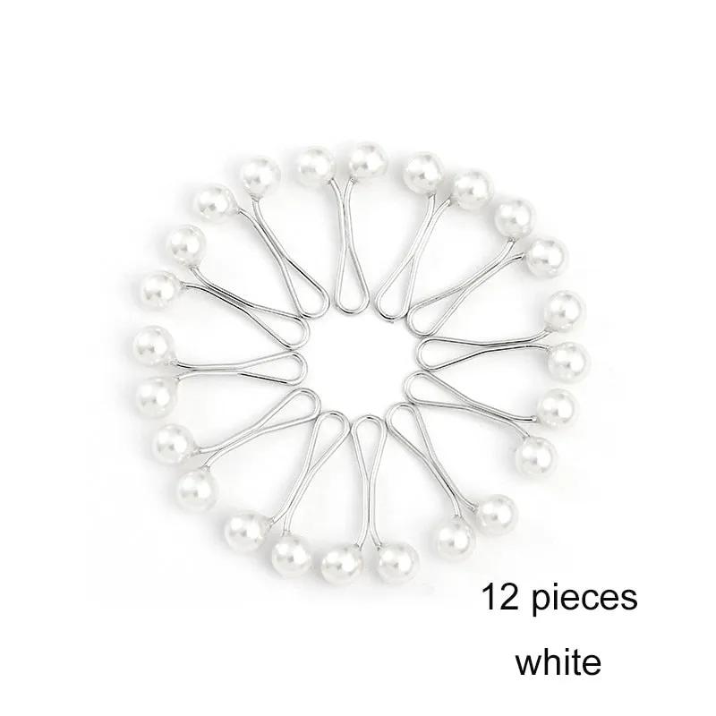 Multicolor Headscarf  Pearl Pins Clips Pins Hijab Scarf Clips Muslim Arab Shawl Islamic Accessories Women Jewelry
