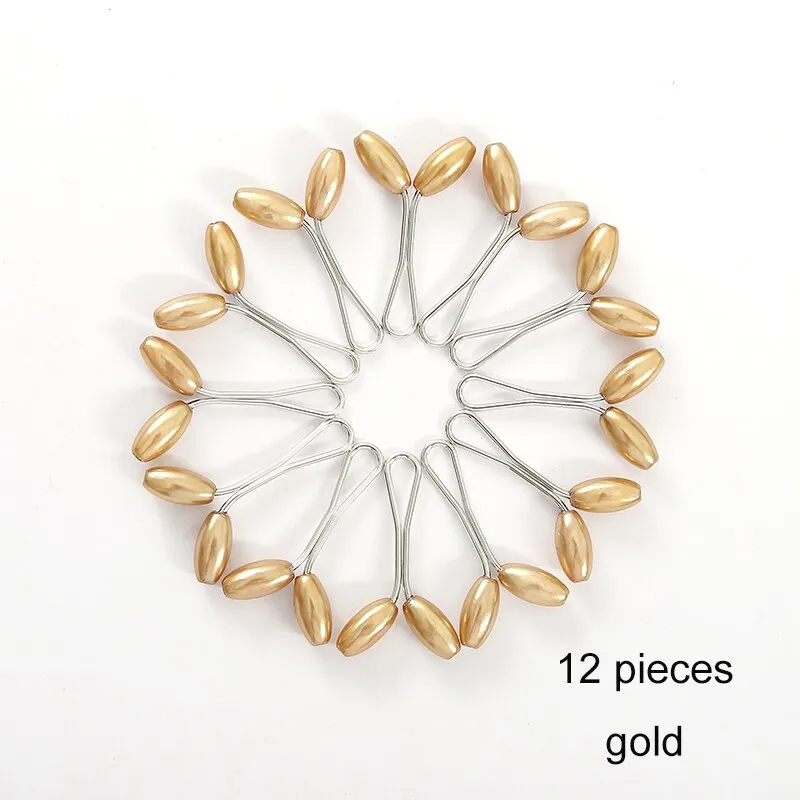 Multicolor Headscarf  Pearl Pins Clips Pins Hijab Scarf Clips Muslim Arab Shawl Islamic Accessories Women Jewelry