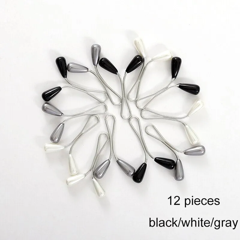 Multicolor Headscarf  Pearl Pins Clips Pins Hijab Scarf Clips Muslim Arab Shawl Islamic Accessories Women Jewelry