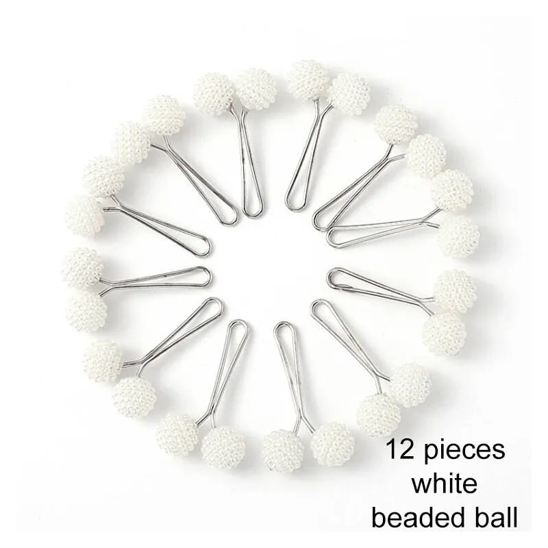 Multicolor Headscarf  Pearl Pins Clips Pins Hijab Scarf Clips Muslim Arab Shawl Islamic Accessories Women Jewelry