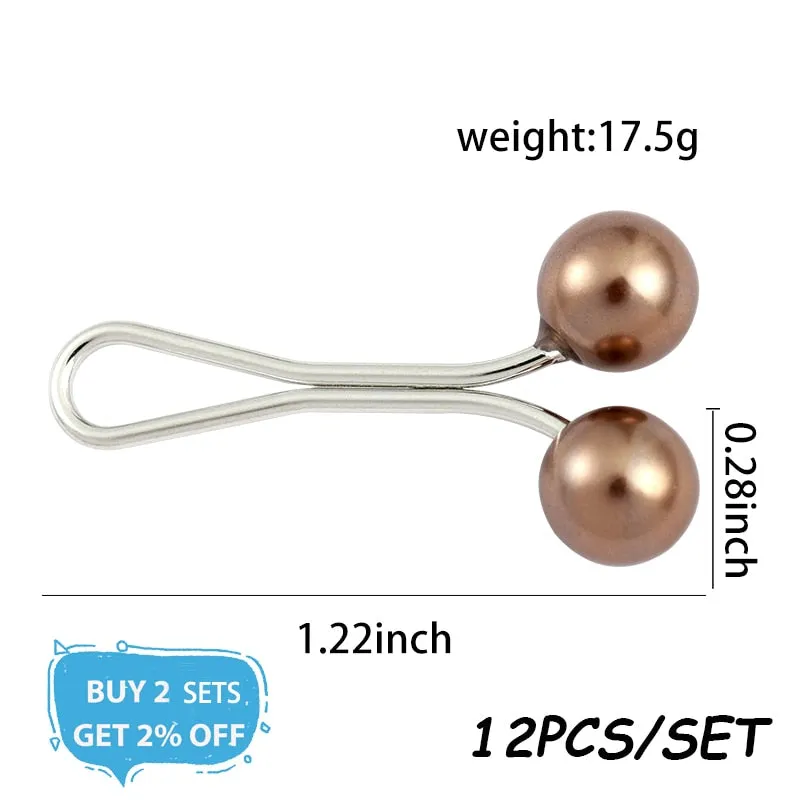 Multicolor Headscarf  Pearl Pins Clips Pins Hijab Scarf Clips Muslim Arab Shawl Islamic Accessories Women Jewelry