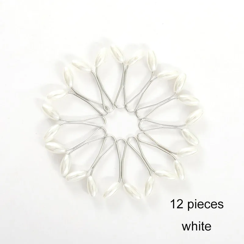 Multicolor Headscarf  Pearl Pins Clips Pins Hijab Scarf Clips Muslim Arab Shawl Islamic Accessories Women Jewelry