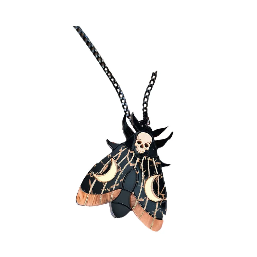 Mystic Moon Moth Necklace by Cherryloco Jewellery
