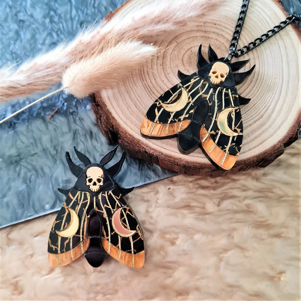 Mystic Moon Moth Necklace by Cherryloco Jewellery
