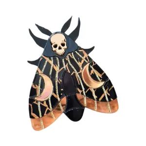 Mystic Moon Moth Pin by Cherryloco