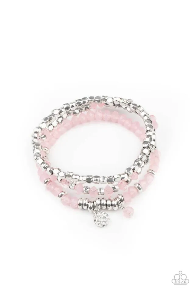 Paparazzi Bracelet ~ Glacial Glimmer - Pink