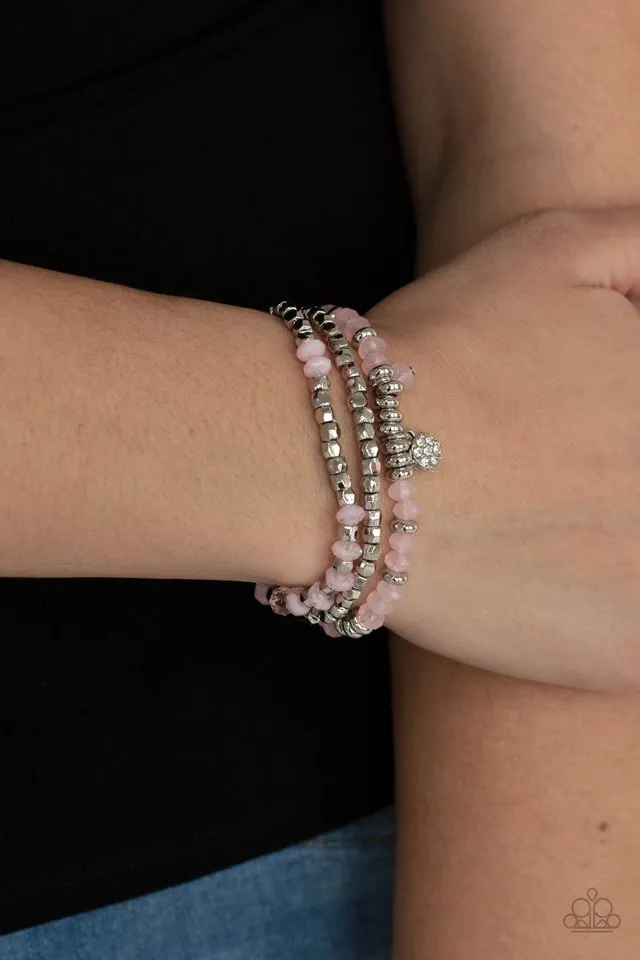 Paparazzi Bracelet ~ Glacial Glimmer - Pink