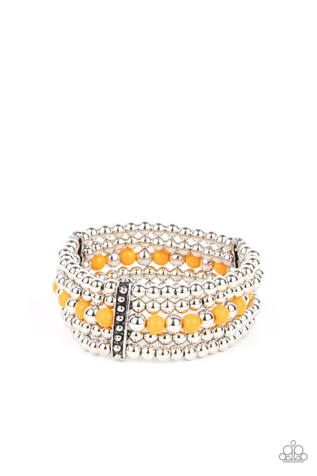 Paparazzi Bracelet ~ Gloss Over The Details - Orange