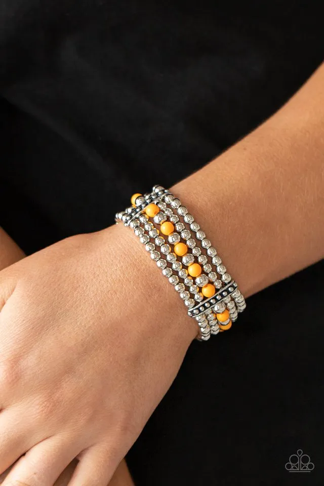 Paparazzi Bracelet ~ Gloss Over The Details - Orange