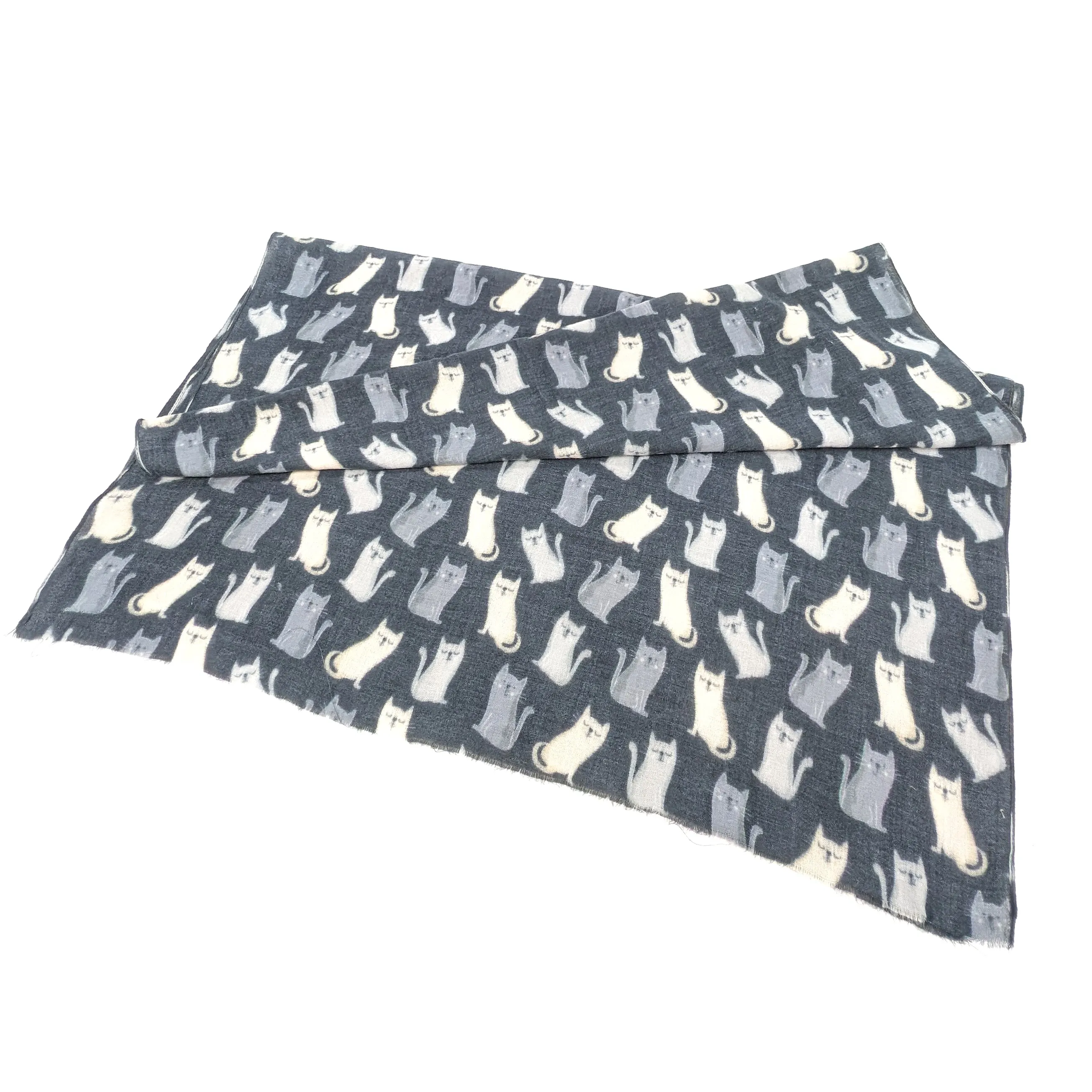 Podles - Fluffy Cat Scarf (85x180cm) - Black