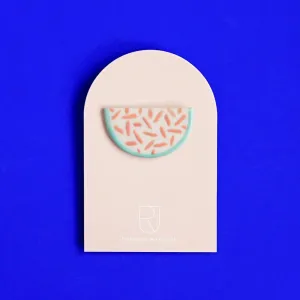 Porcelain brooch Melon