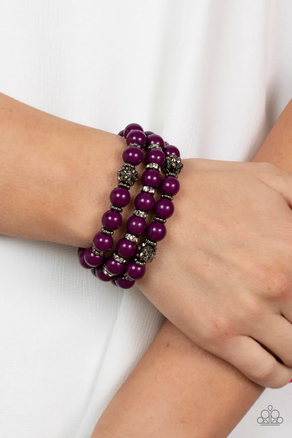 Poshly Packing - Purple stackable bracelet