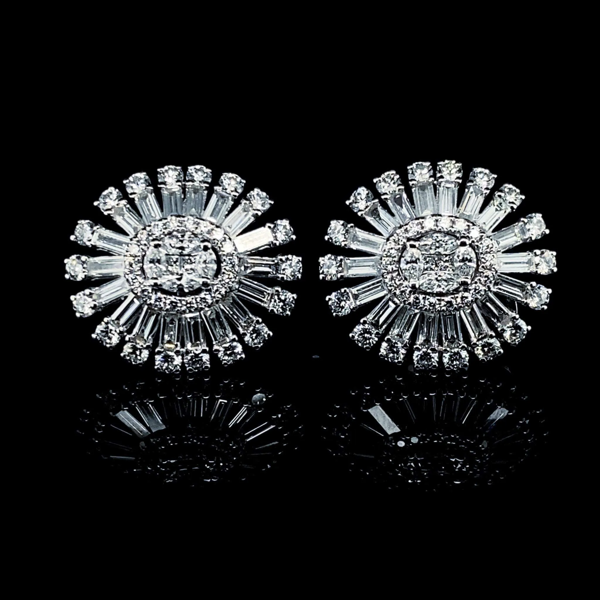 PREORDER| Floral Cluster Shape Statement Diamond Jewelry Set 18kt