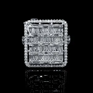 PREORDER | Mirror Emerald Statement Diamond Ring 14kt
