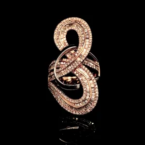 PREORDER | Rose Infinity Statement Diamond Ring 14kt