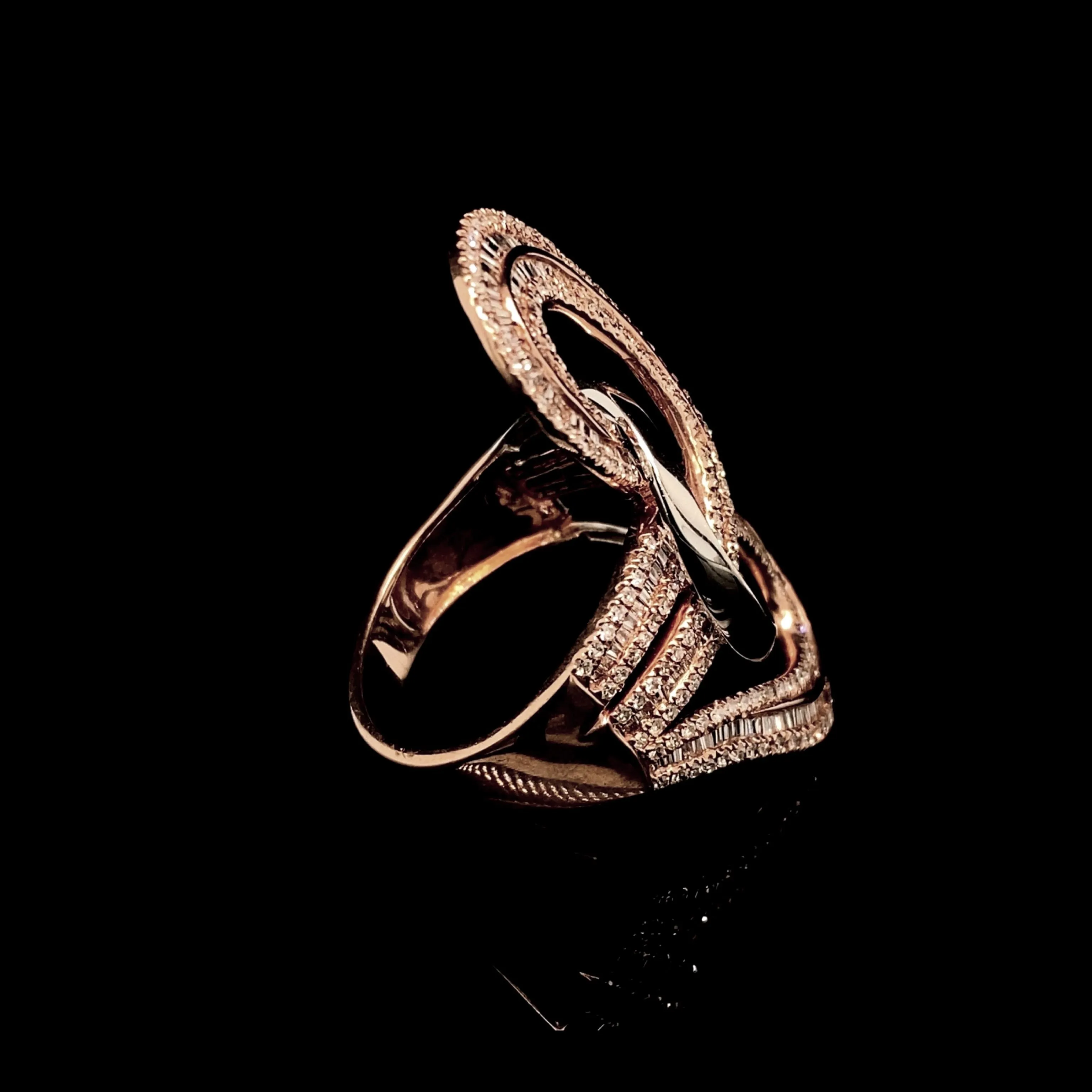 PREORDER | Rose Infinity Statement Diamond Ring 14kt