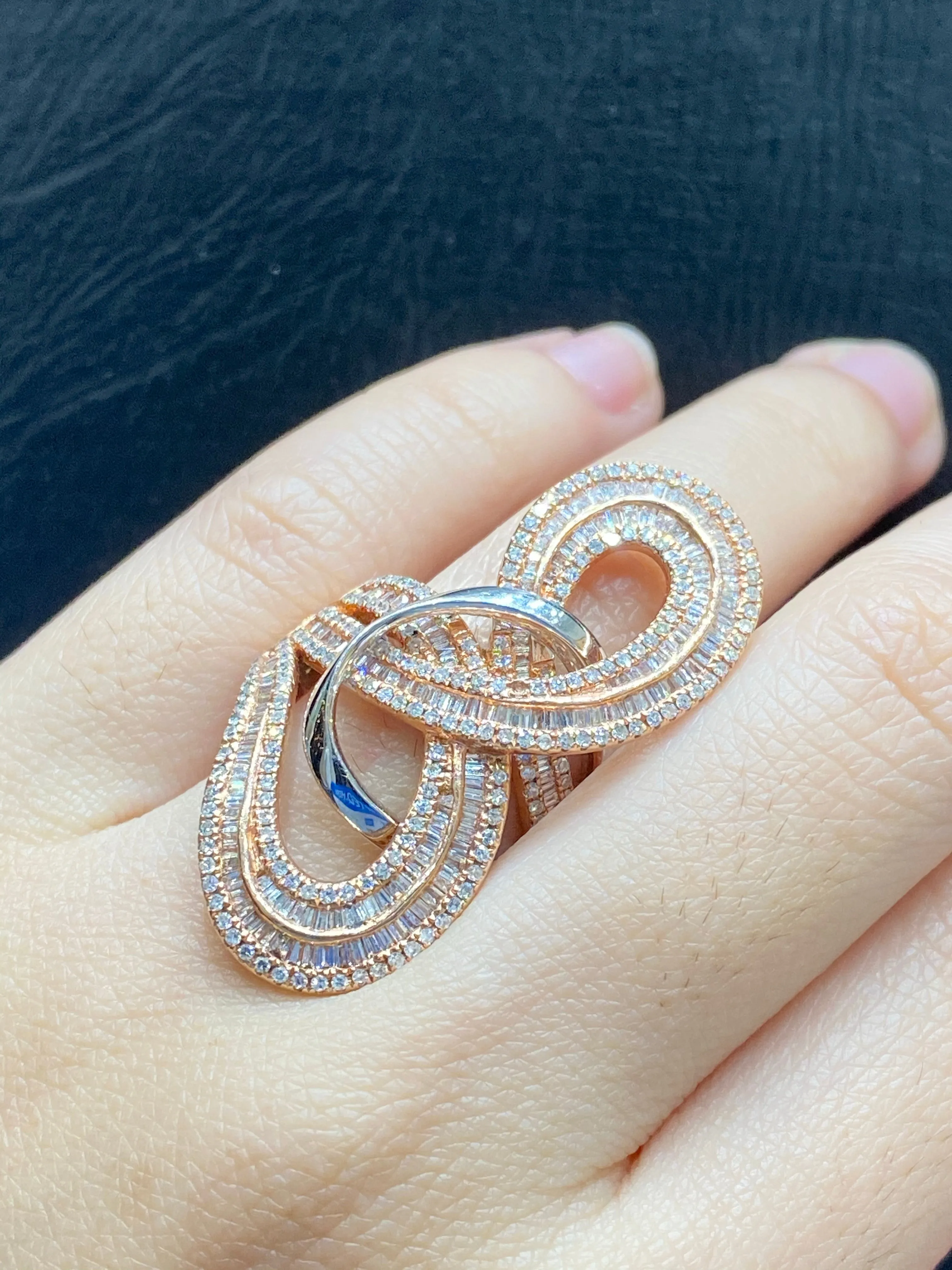 PREORDER | Rose Infinity Statement Diamond Ring 14kt