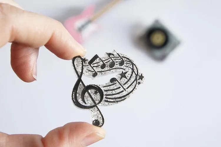 Rock and Roll Brooches Set of 3 by Laliblue