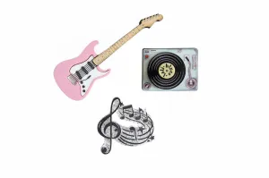 Rock and Roll Brooches Set of 3 by Laliblue
