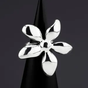 Sterling Silver Flower Statement Ring