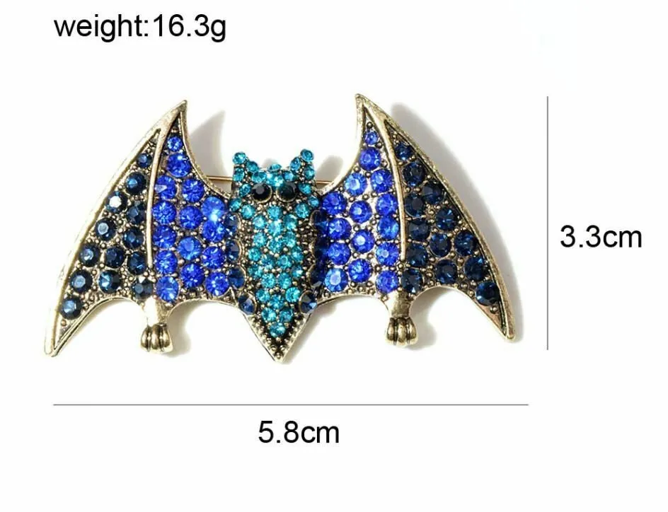 Stunning vintage look gold plated retro fly bat celebrity brooch broach pin f12