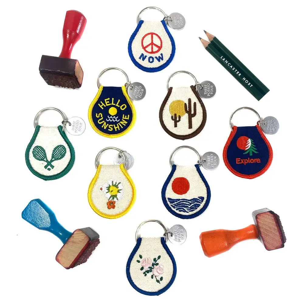 Sun & Waves Patch Keychain