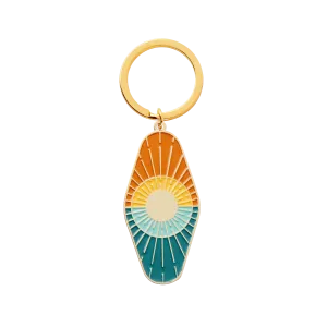 Sun And Sea Enamel Keychain
