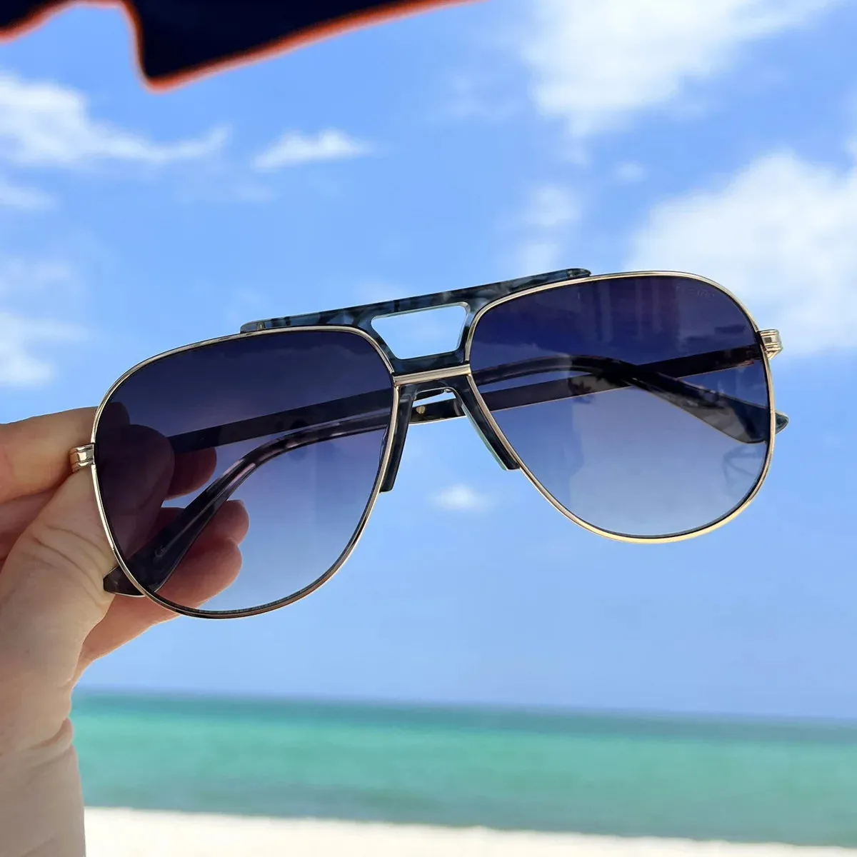 Sunglasses- Logan Light Gold/Gray (1149-7)