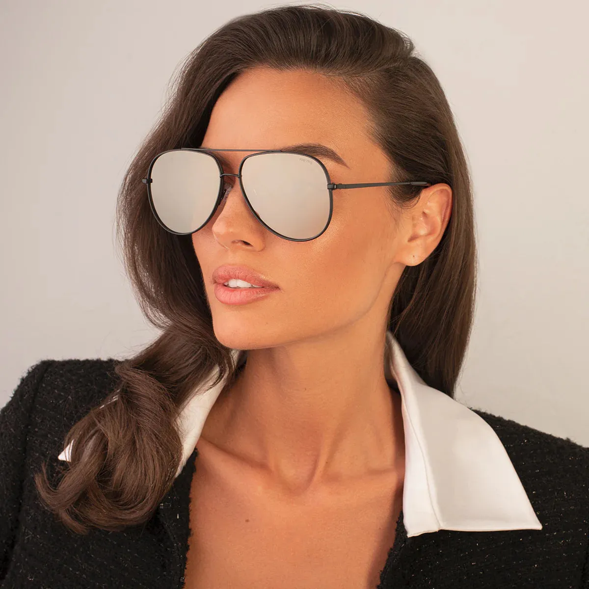 Sunglasses- Max Black/Gold Mirror (68-4)