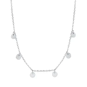 Textured Coins Sterling Silver Necklace
